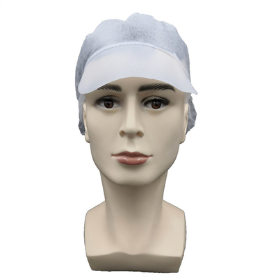 ผ้าคลุมศีรษะสีขาวแบบใช้แล้วทิ้งแบบไม่ทอพร้อม Snood