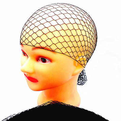 100pcs Black Hair Net ตาข่ายขอบยางยืดที่มองไม่เห็น