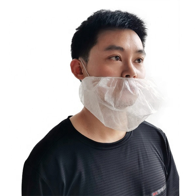 ผ้าคลุมเคราสีขาวแบบใช้แล้วทิ้ง 18 '' สำหรับการดูแลส่วนตัว