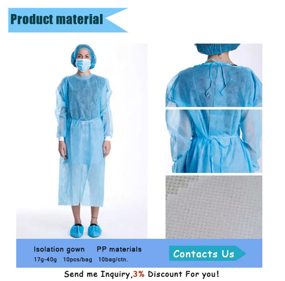 ชุดแยกผ้ากันน้ำ Medical Blue 35 Gsm