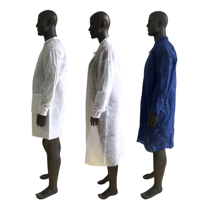 Anti Static Kimono Disposable Lab Coat PP SMS สีขาวสีฟ้าสีเขียว